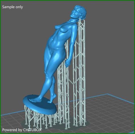 Jean Nude Female Figurine STL File For 3D PrintingCults