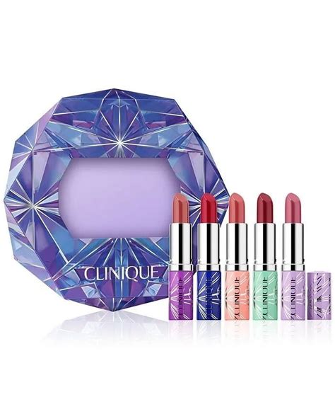 Clinique 5 Piece Pop Lip Colour Primer Lipstick Set Bare Cherry