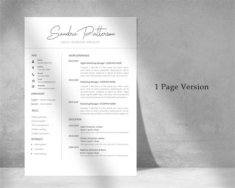 Ms Word Cv Template 2019 Contoh Gambar Template Free Word Template