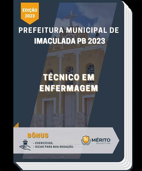 Apostila Técnico Em Enfermagem Prefeitura de Imaculada PB 2023 Mérito