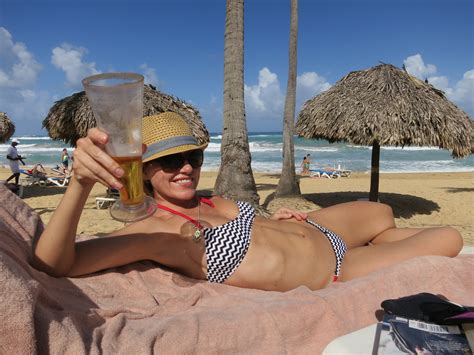 Bikini Model Beach Chic AI Enhanced Punta Cana Topaz Sharpen