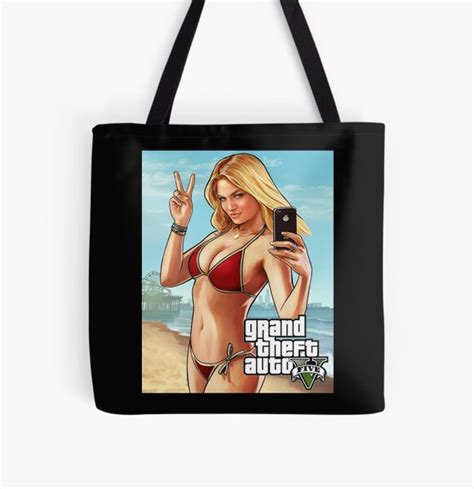 Grand Theft Auto V Girl Bikini Beach Girl Selfie GTA V Tote Bag By GYUSRF Redbubble