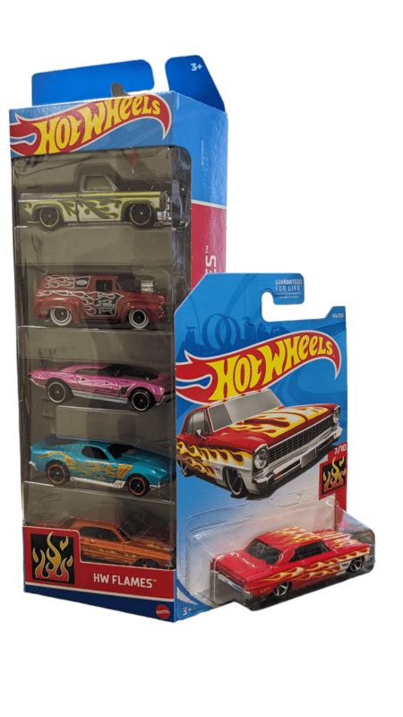 Hot Wheels Pack Hw Flames Chevy Nova Flames Walmart