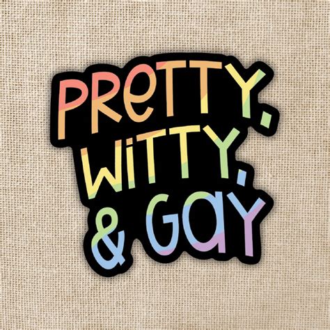 Pretty Witty Gay Sticker Watermark Books