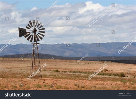 Windmill In Africa Desert Stock Photo 1188119 Shutterstock