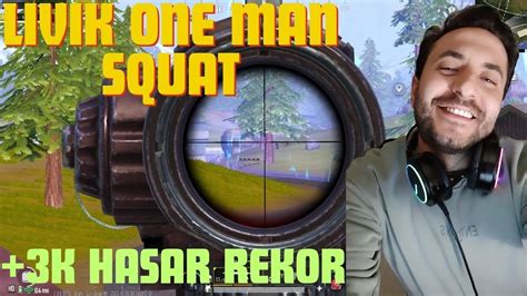 LİVİKTE HASAR REKORU ONE MAN SQUAT pubgmobile pubgindia livik