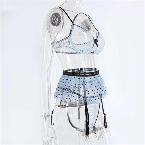 Japanese Mesh Lace Lingerie Women Solid Sexy Lingeries Blue Women Sexy Underwear Buy Sexy