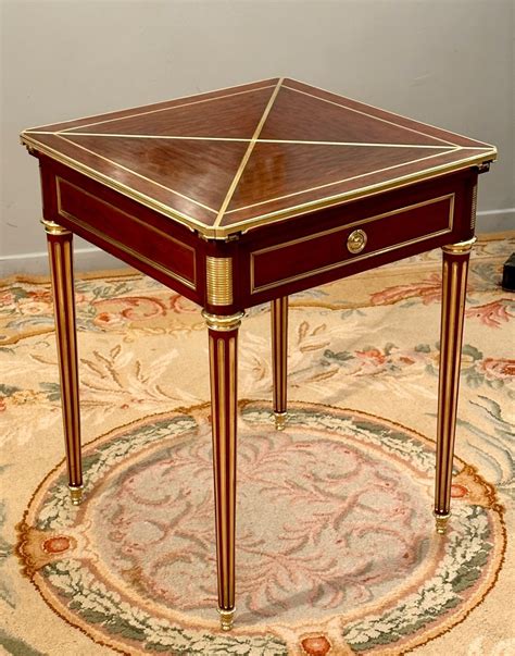 Proantic Paul Sormani Table A Jeux Mouchoir De Style Louis Xvi Estam