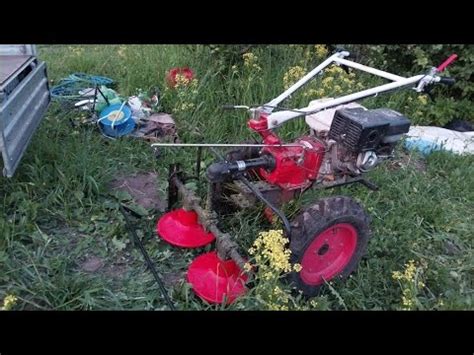 Роторная косилка Хопер КР-2 на Брайт 135 - YouTube