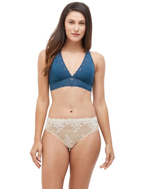 Buy Wacoal Nylon Lace Brief Hipster Nude Online