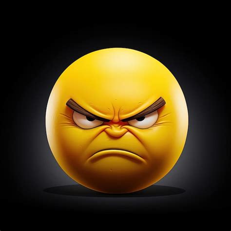 Premium Photo An Emoticion With Angry Face In The Style Of Dark