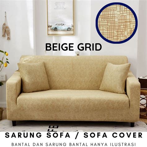 Jual Elastic Sofa Cover Plain Sarung Penutup Sofa Elastis Stretch