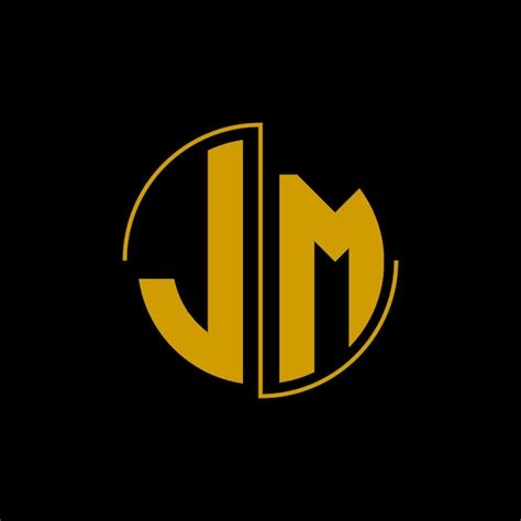 Design de logotipo de círculo de letra 'jm' | Vetor Premium