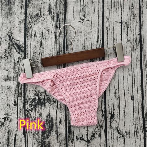 Tanga De Ganchillo Para Hombre Y Mujer Ropa Interior De Playa Bikini Transpirable Bragas