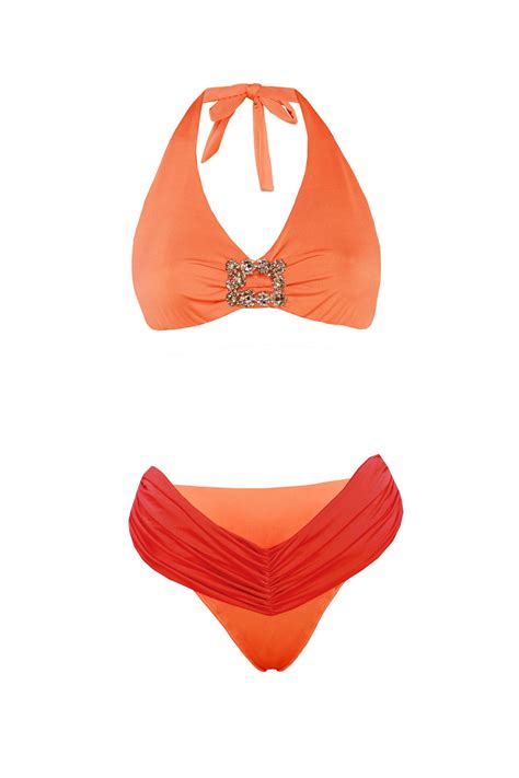 MASHA BIKINI Orange Red Dharma Beachwear