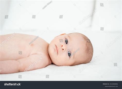 Newborn Baby Girl Naked On White Stock Photo Shutterstock