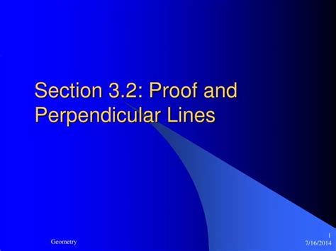 section  proof  perpendicular lines powerpoint