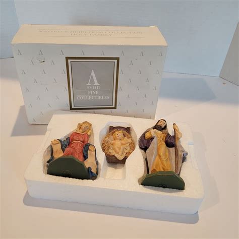 Avon Nativity Heirloom Collection Holy Family Christmas Figurines