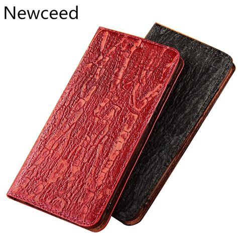 Bark Pattern Genuine Leather Business Phone Case For Umidigi Bison Gt