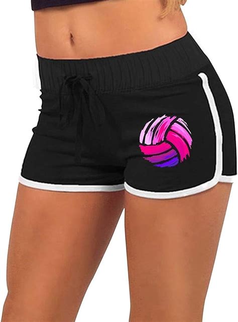 fshsh limeiliF Pantalón Corto para Mujer para Correr Rainbow Color