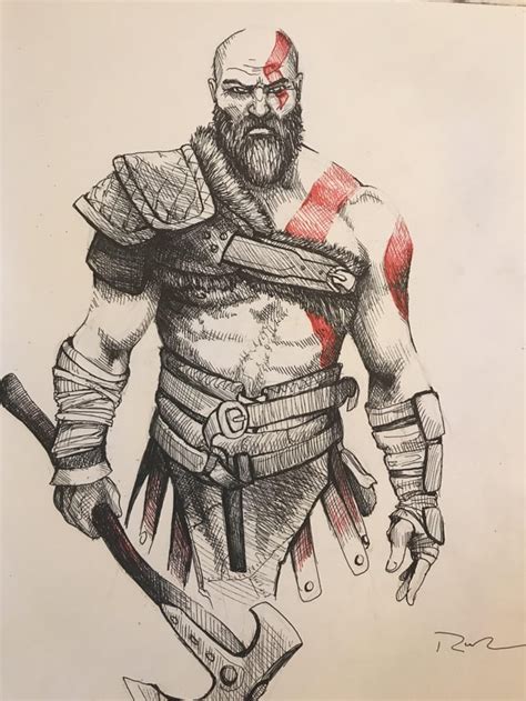 Sketch of Kratos : r/GodofWar