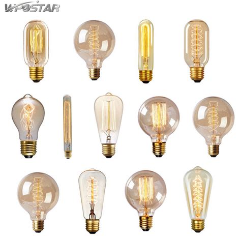 Retro Vintage Led Edison Bulb E27 40w St64 G80 G95 G125 Amber Glass