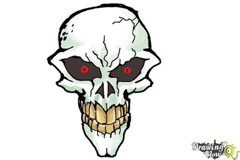 How to Draw a Scary Skull - DrawingNow