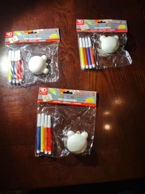 Set Of 3 DIY Squashies Paint Me! - Art Pens & Markers