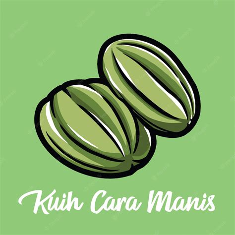 premium vector kuih  manis vector cartoon illustration