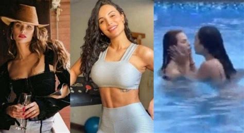 A Fazenda 2021 Dayane Mello E Aline Mineiro Protagonizam Beijo Na Piscina