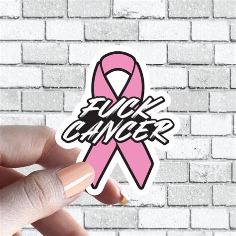 Fuck Cancer Ribbon Sticker Ribbon Colors Breast Bone Kidney Gallbladder Prostate Stomach