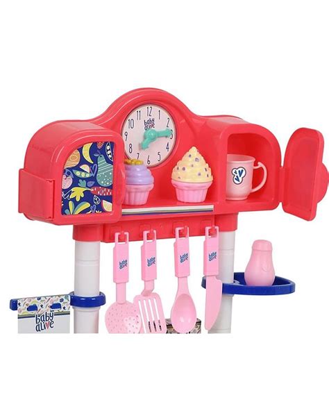 Baby Alive Pretend Play Baby Doll Kitchen Set With Cooking Accessories