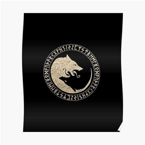 Geri Freki Odin Wolves Viking Wotan Norse Mythology Thor Design