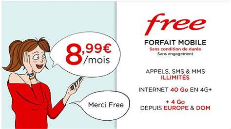 Forfait Free Mobile à 8 99 mois à vie la Série Free Veepee est