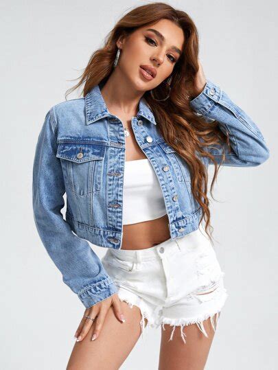 Womens Denim Jackets Shein Canada