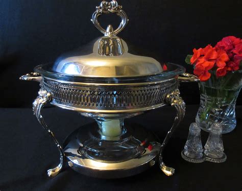 CLASSIC CHAFING DISH 3 Pc Set Silver Plate Domed Lid - Etsy