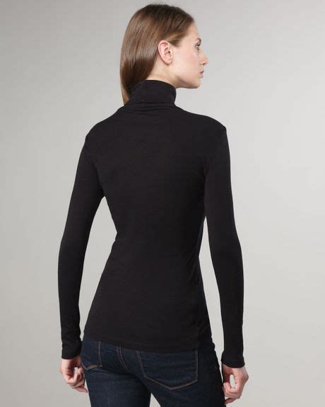 Splendid Jersey Turtleneck In Black Lyst