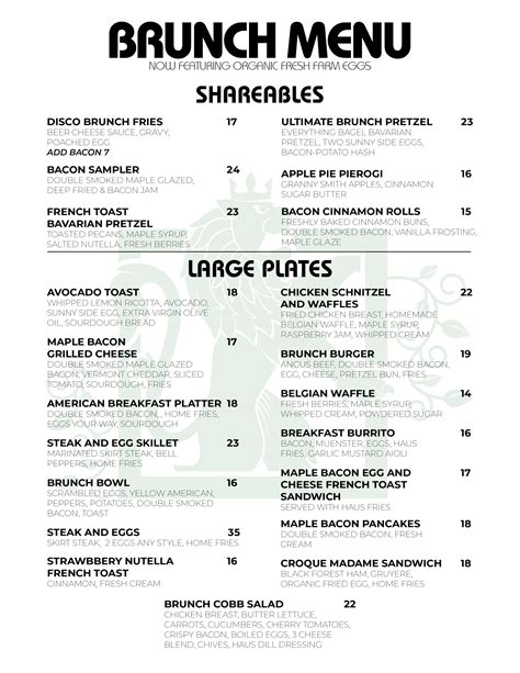 Menu – Cypress Hall