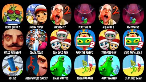 Troll Sheet Quest 2 Subway Surf Mr Meat 2 Hello