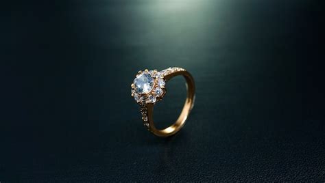 premium photo floral wedding ring  front view