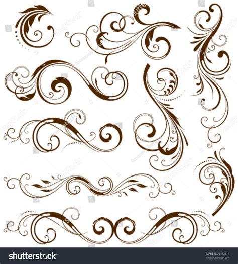 Vectorized Scroll Design Elements Can Be Stock Vector (Royalty Free ...