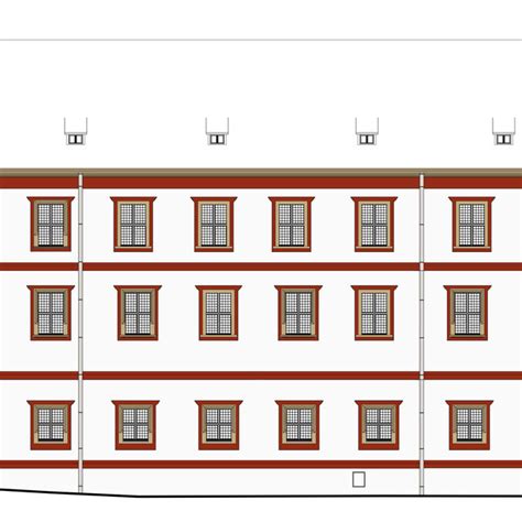 brzeg  ducal castle design   north wings facade
