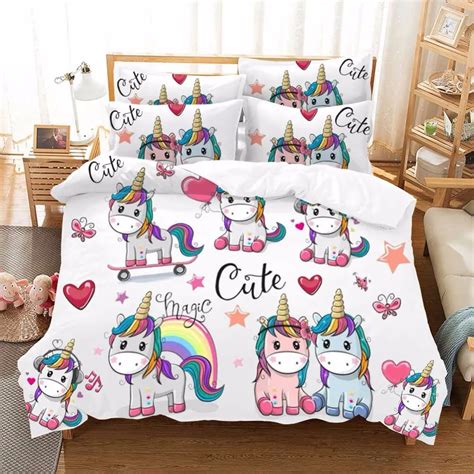 Cute Unicorn Series Designer Bedding Sets Kids Duvet Cover Set Bed Set