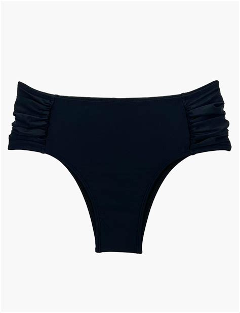 Ripley BIKINI LICRA MUJER SAMIA NEGRO CALZÓN TANGA DRAPEADO