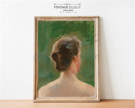Vintage Woman Portrait Painting Nude Woman Art Antique French Inspired Portrait DIGITAL