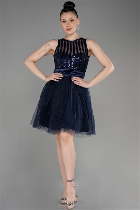 Short Navy Blue Prom Gown ABK2016 | Abiyefon.com