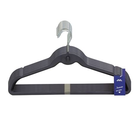 Pk Plastic Clothing Hangers Shadow Blue Jvl Homeware Solutions