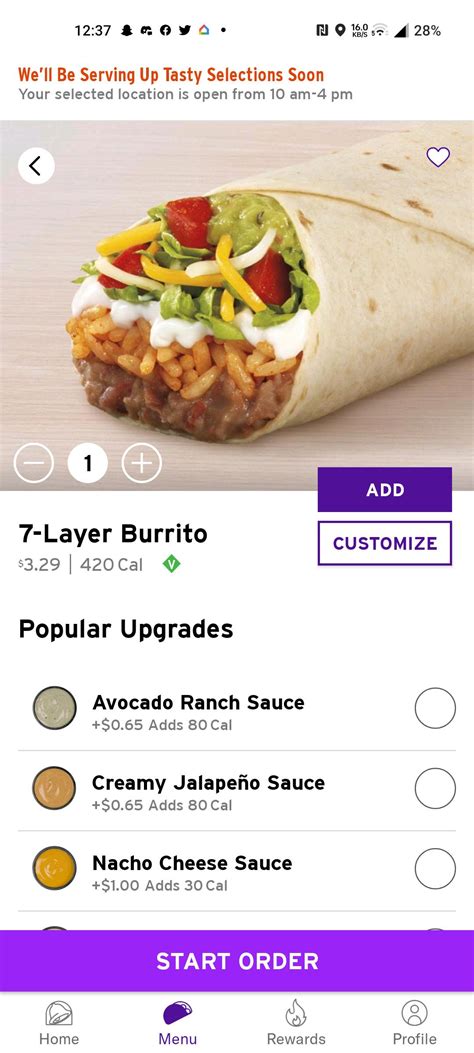 Taco Bell 7 Layer Burrito