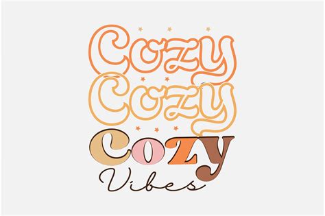 Cozy Vibes Fall Svg Design Graphic By Rad Graphic · Creative Fabrica