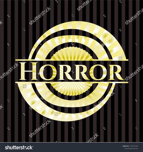 Horror Gold Shiny Emblem Royalty Free Stock Vector